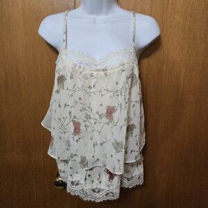 353. Lauren Conrad Butterfly Lace Layered Tank Small